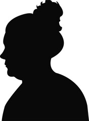 a woman head silhouette vector
