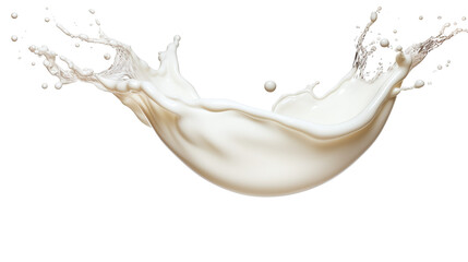 milk splash isolated on transparent background