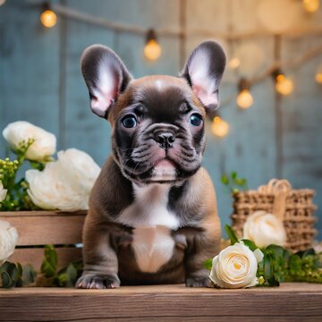 Photo portrait French bulldog