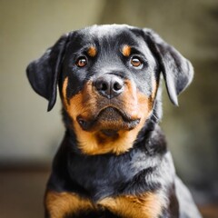 Photo portrait rottweiler