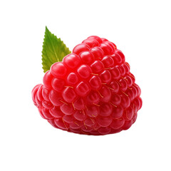 Raspberries isolated on transparent background