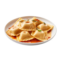 Ravioli isolated on transparent background