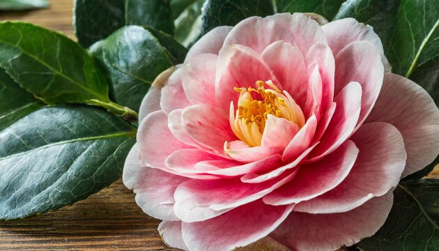rose camellia flowers card print