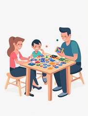 Family Game Night: Parents and Children Bonding Over Board Games Generative AI