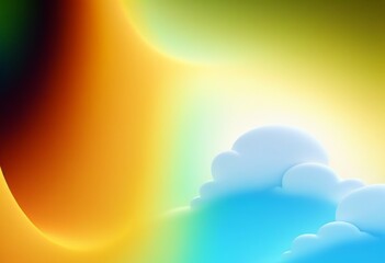 Summer heaven art abstract illustration background, AI generated