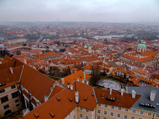 Obraz premium Panoramic view of the city of Prague