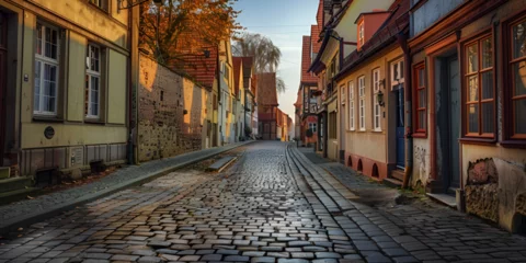 Foto op Canvas narrow street country Historical Charm Exploring Old Town Nostalgia © Zaid