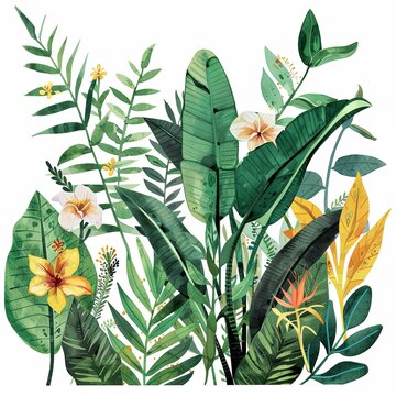 Plant collage element clipart