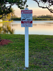 Danger of wild life sign