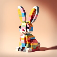 Easter Bunny Made from Lego blocks