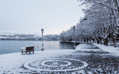 winter in the lake of Kastoria
