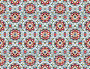 Geometric flower seamless pattern. Digital floral pattern. DIY scrapbook paper.