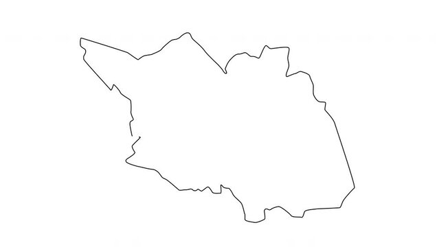 Animated sketch of the map of Ain Beida in Algeria