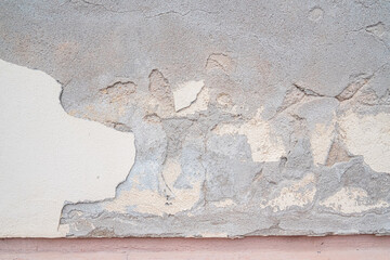 Texture of Concrete Wall with Decayed Plaster