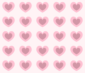 Simple pretty hearts pink violet