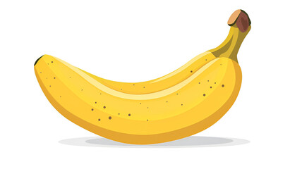Flat vector banana logo isolated on white background