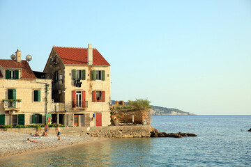 Aerial view of Komiza, Vis, Croatia