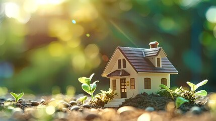 minimalist house miniature, house model