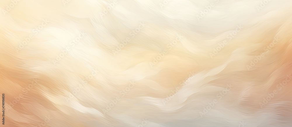 Aufkleber a painting capturing a sky filled with fluffy clouds in various shapes and sizes, illuminated by a s