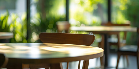 Empty table of small food business, restaurant, entrepreneurship