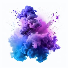 A dynamic burst of ink in water, capturing the motion and fluidity of the pigments