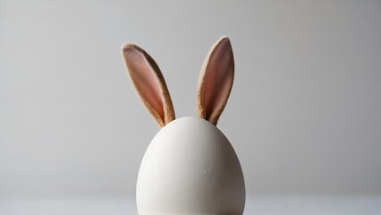 Naklejka na ściany i meble Easter egg with bunny ears 