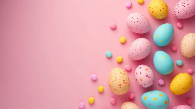 minimalist vivid advertisment easter background with copy space