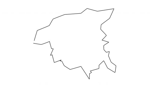 animated sketch of the Chlef map of algeria