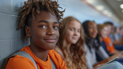 Teen friends pose with genuine smiles, embodying joy, laughter, and bonds of true friendship