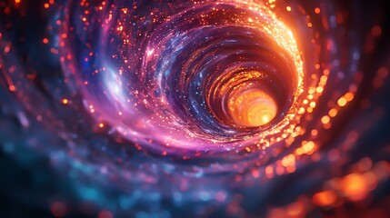 A colorful tunnel of energy