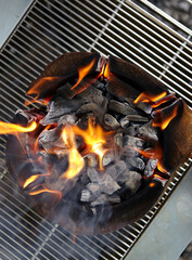 charcoal fire