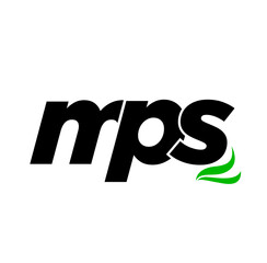 MPS brand monogram with green leaf