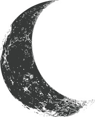 Silhouette Crescent Moon black color only