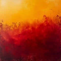 Vibrant Red and Yellow Painting