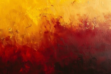 Abstract Painting Featuring Yellow and Red Colors