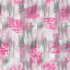 Seamless abstract textured pattern. Simple background black, grey, pink, white texture. Digital brush strokes background. Design for textile fabrics, wrapping paper, background, wallpaper, cover.