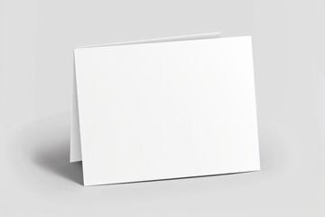 Whispers of the Invisible: Capturing the Ephemeral Beauty of a Blank White Card on a White Background. Generative AI.