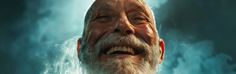 Smiling Man With White Beard