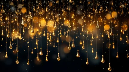 Deurstickers Beautiful light landscape decoration, sparkling particles celebration background © xuan