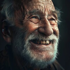 Smiling Old Man With a Beard