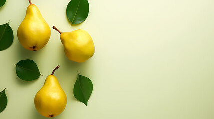 Fresh ripe pears, fruit background