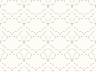 Elegant art nouveau seamless pattern. Abstract minimalist background. Geometric art deco texture.