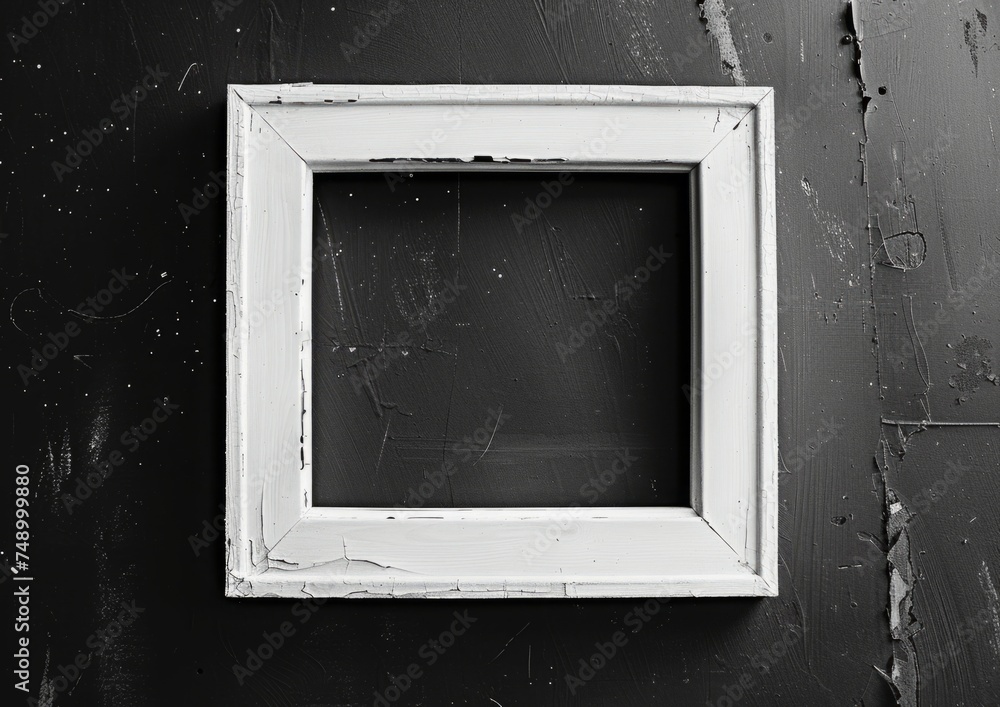 Aufkleber a white square label frame with shadow generative ai
