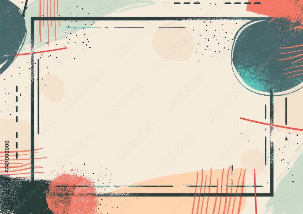 Aufkleber inset frame design in the style of cartoonish simplicity generative ai