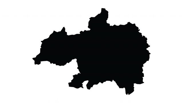 animation that makes up the map of Bordj Bou Arreridj in algeria