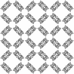 Abstract seamless black and white tile. Art deco seamless background.