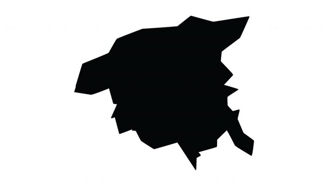 animation that makes up the map of Chlef in algeria