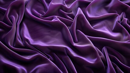 Obraz premium Violet crumpled silky fabric texture banner