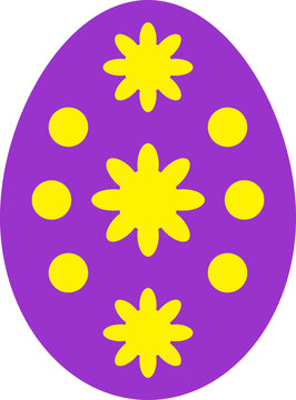 Easter egg with flowers 