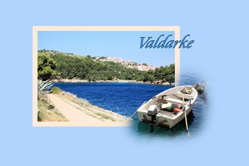 Postcard design for Valdarke, island Losinj, Croatia
